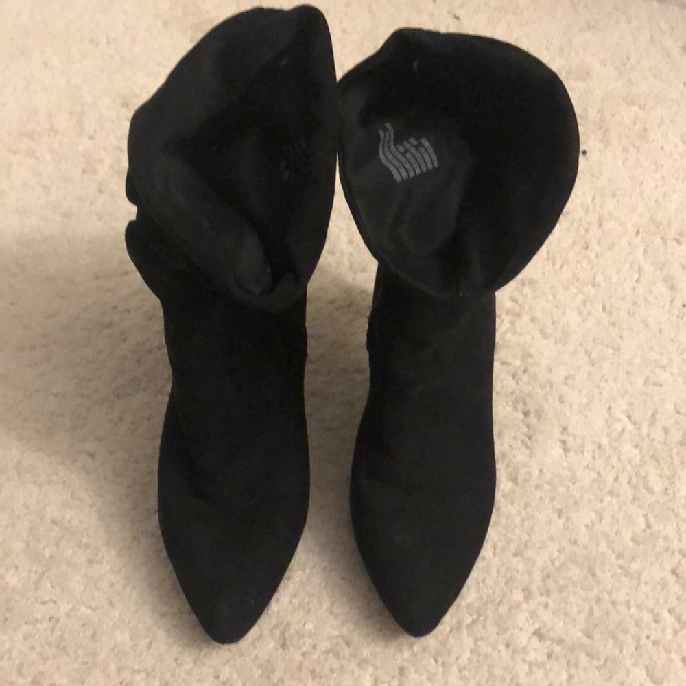 Calf boot heels